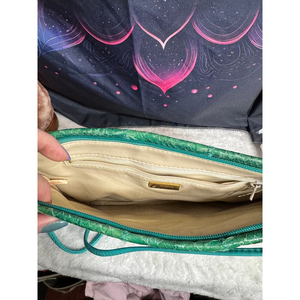 Vintage Clemente Snakeskin Crossbody Clutch - Picture 8 of 8